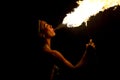 Fire breather female Royalty Free Stock Photo