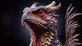 Fire-Breathing Dragon-Eagle - AI generated Illustration, realistic