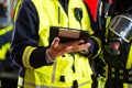 Fire brigade deployment plan on Tablet Computer
