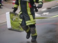 Fire brigade Germany in various actions as a symbolic image.