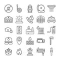 Fire Brigade Icon Set Royalty Free Stock Photo