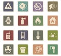 Fire brigade icon set Royalty Free Stock Photo