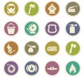 Fire brigade icons set Royalty Free Stock Photo