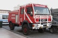 Fire brigade van parked in Lisbon city centre