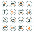 Fire-brigade icon set Royalty Free Stock Photo