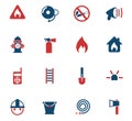 Fire brigade icon set