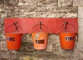Fire Buckets Royalty Free Stock Photo
