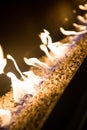 Fire burning in a brazier on stones Royalty Free Stock Photo