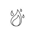 Fire, burning icon. Element of firefighter icon. Thin line icon for website design and development, app development