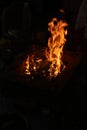 A ritual made to the fire god Agni in Hinduism