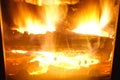 Fire. Burning wood in the fireplace. Bright fire. Royalty Free Stock Photo
