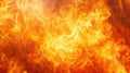 Fire Burns Brightly with Intense Heat and Smoke, a Burning Inferno Background Royalty Free Stock Photo