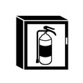 Fire Cabinet Black Icon, Vector Illustration, Isolate On White Background Label. EPS10