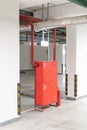 Fire cabinet and fire extinguisher in the underground garage