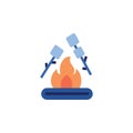 fire camping Colored Filled icon