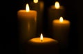 Fire Candle In Black Royalty Free Stock Photo