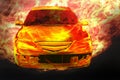 Fire car