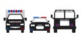 Fire car, Ambulance and Police car. Royalty Free Stock Photo