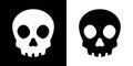 Skull crossbones vector pirate icon logo Halloween ghost graphic symbol illustration