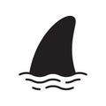 Shark fin icon logo Shark fin icon logo dolphin fish whale ocean symbol illustration