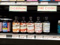 Fire Ciders and Digestion signs and products line store shelves