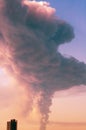 Fire cloud, flammagenitus cloud, pyrocumulus cloud, sky, nature Royalty Free Stock Photo