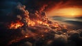 The fire on the coast is out of control and is approaching the houses Royalty Free Stock Photo