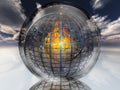Fire contained in sphere Royalty Free Stock Photo
