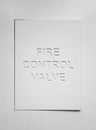 Fire control valve door panel Royalty Free Stock Photo