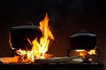 Fire cooking Royalty Free Stock Photo