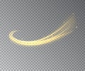Fire curves on transparent background. Vector light effect. Royalty Free Stock Photo