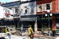 Fire damaged heritage buildings in Ottawa Byward Market