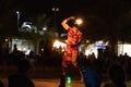 Fire Dance show at Desert Safari Camp Dubai  UAE Royalty Free Stock Photo