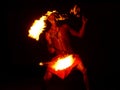 Fire dance man in Fiji Royalty Free Stock Photo