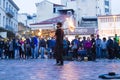 Fire dancer in Monastiraki Square