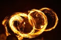 Fire dancing shows at night on the beach