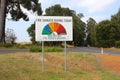 Fire Danger Rating sign, warning for bushfires in Australia Royalty Free Stock Photo
