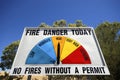 Fire Danger Sign Royalty Free Stock Photo