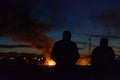 Fire in Delta Vacaresti, Bucharest, Romania, 2020-02-24 Royalty Free Stock Photo