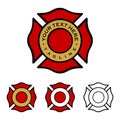 Fire Department Emblem Illustration Design. Vector EPS 10