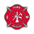 Fire Department Emblem St Florian Maltese Cross Royalty Free Stock Photo