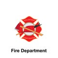 Fire Department, Firefighter icon. Element of color fire department sign icon. Premium quality graphic design icon. Signs and Royalty Free Stock Photo