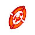 Fire department or firefighter isometric 3d icon