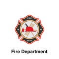 Fire Department, 1993 icon. Element of color fire department sign icon. Premium quality graphic design icon. Signs and symbols Royalty Free Stock Photo