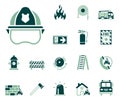 Fire department icon set