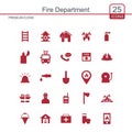 Fire Department icons set