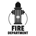 Fire department logo, simple style Royalty Free Stock Photo