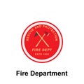 Fire Department, Rescue & Protection icon. Element of color fire department sign icon. Premium quality graphic design icon. Signs Royalty Free Stock Photo