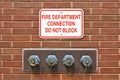 Fire Department Standpipe Connection Royalty Free Stock Photo