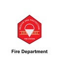 Fire Department, Fire Station icon. Element of color fire department sign icon. Premium quality graphic design icon. Signs and Royalty Free Stock Photo